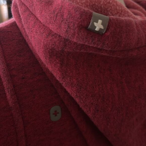 Figs Essential Dark Magenta Full Zip Hoodie Size Small - Picture 6 of 9